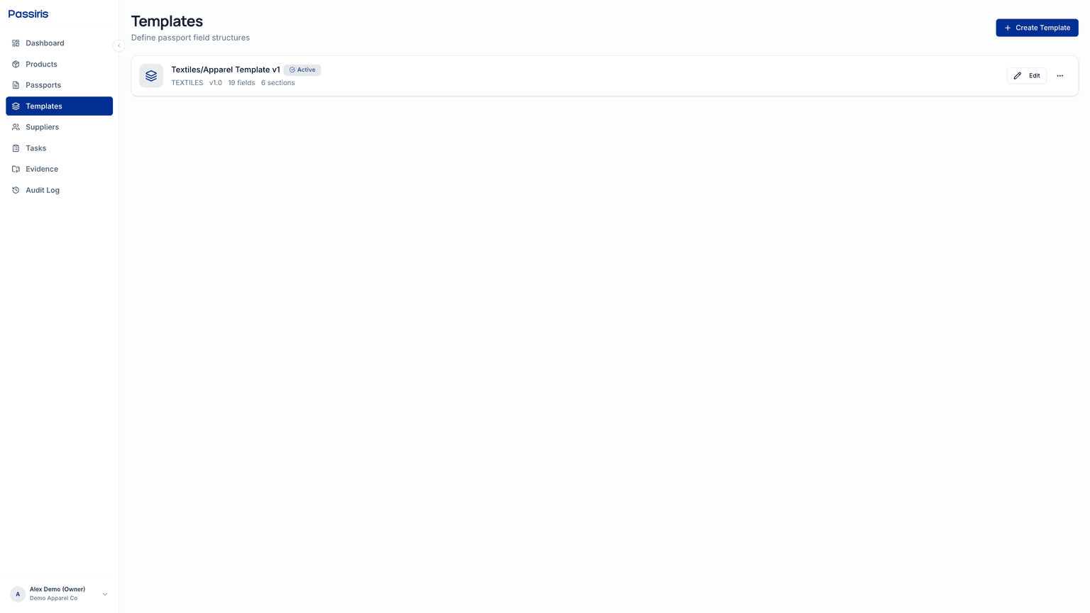 Template Engine — Passiris platform
